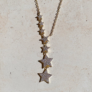 STARRY CLUSTER Encrusted Necklace | Gold