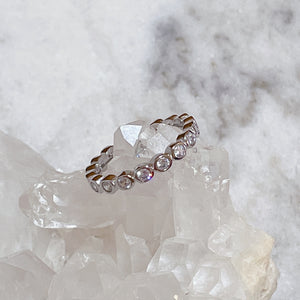 EVA CZ Diamond Eternity Ring | Silver