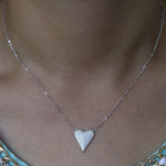I'M YOURS Pave Heart Necklace | Gold/Sterling Silver