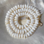 WHITE HAVEN OPAL Beaded Gemstone Necklace | Gold | 19.5" | ONE OF A KIND