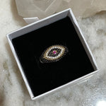 EVIL EYE Encrusted Dress Ring | Gold