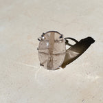 POLISHED Round Clear Quartz Crystal Ring | Silver (Adjustable)
