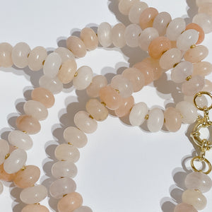 CHAMPAGNE Beaded Gemstone Necklace | Gold | ONE OF A KIND