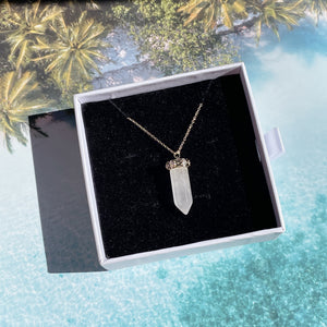 SOLAS Crystal Point Necklace | Gold
