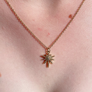 CHARMED Spirit Star Encrusted Necklace | Gold