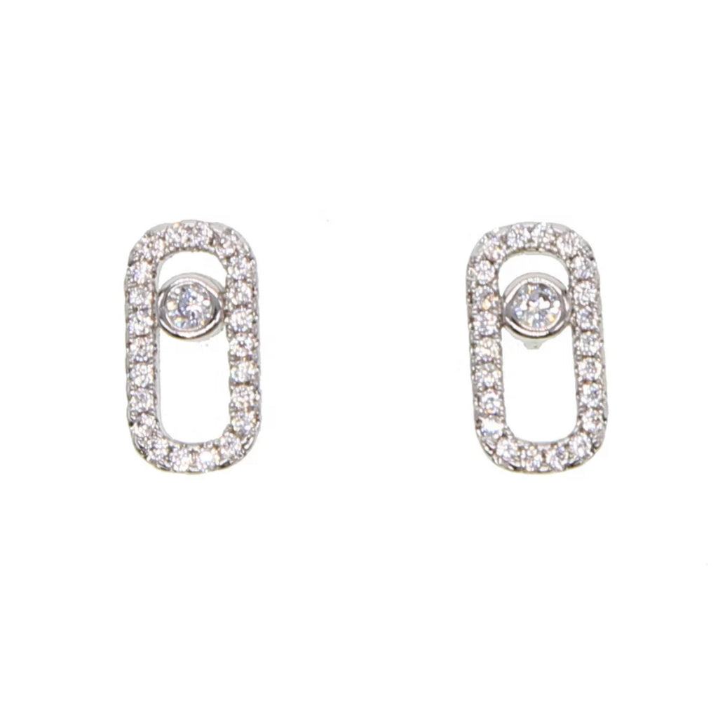 ZOE Encrusted Studs | Sterling Silver