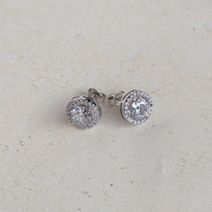 NOVA Solitare Studs | Silver