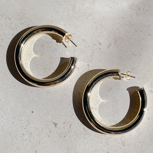 LOLA Chunky Large Hoops | Gold & Silver