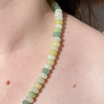 LEMON & LIME Beaded Gemstone Necklace | 20" | Gold | ONE OF A KIND