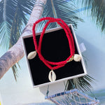MERCIA Necklace | Shell/Red