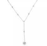 FLIRTY Star & Bezel Drop Necklace | Silver