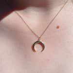 CRESCENT Moon Necklace | Gold (18 inch chain)
