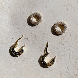 GISELE Pave Hoops | (2 in 1) Gold