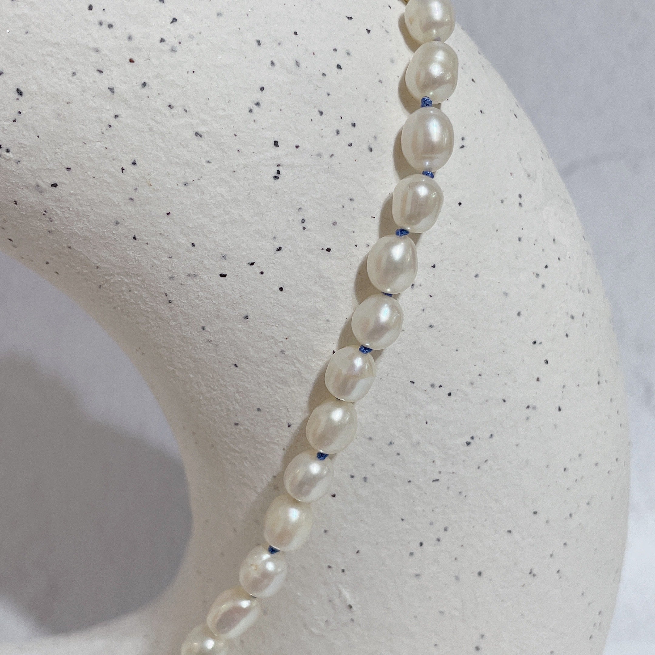 FRESHWATER PEARL Beaded Necklace | Gold | 20.5" | ONE OF A KIND