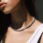 XL DELUXE 5mm Tennis Necklace | Silver (18 inches)