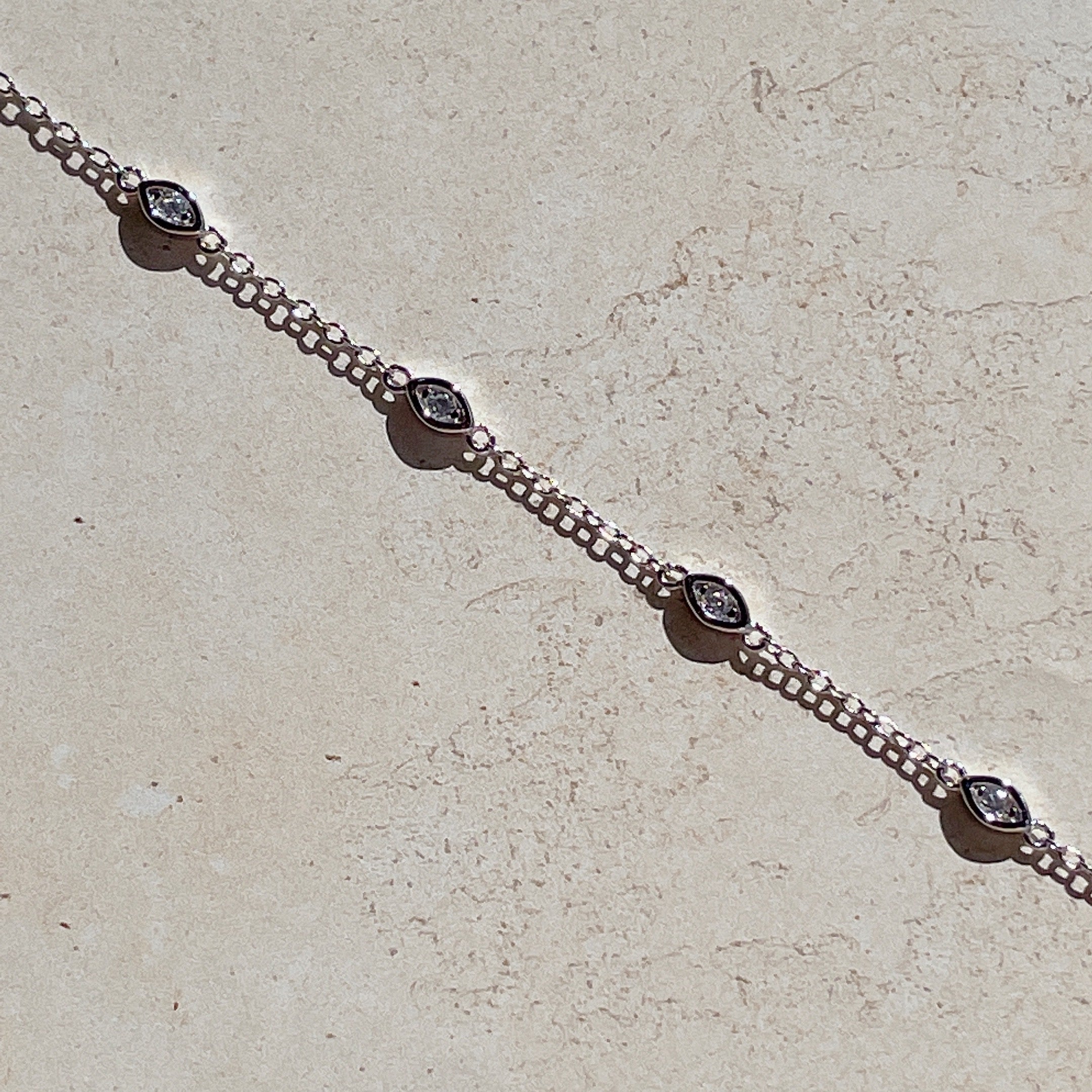 ATHENA Diamond Bracelet | Sterling Silver