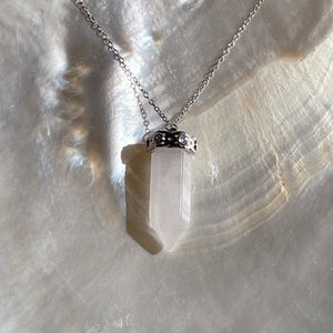 SOLAS Crystal Point Necklace | Silver