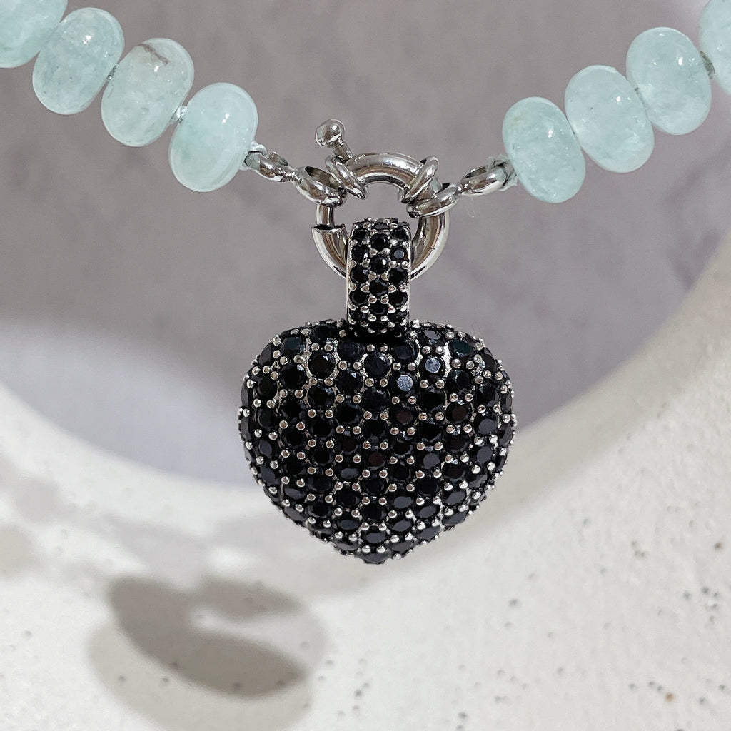 CZ HEART Charm | Silver *Luxe Collection