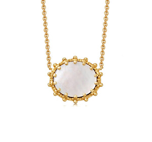 LARA Moonstone Necklace | Gold (18 inch chain)